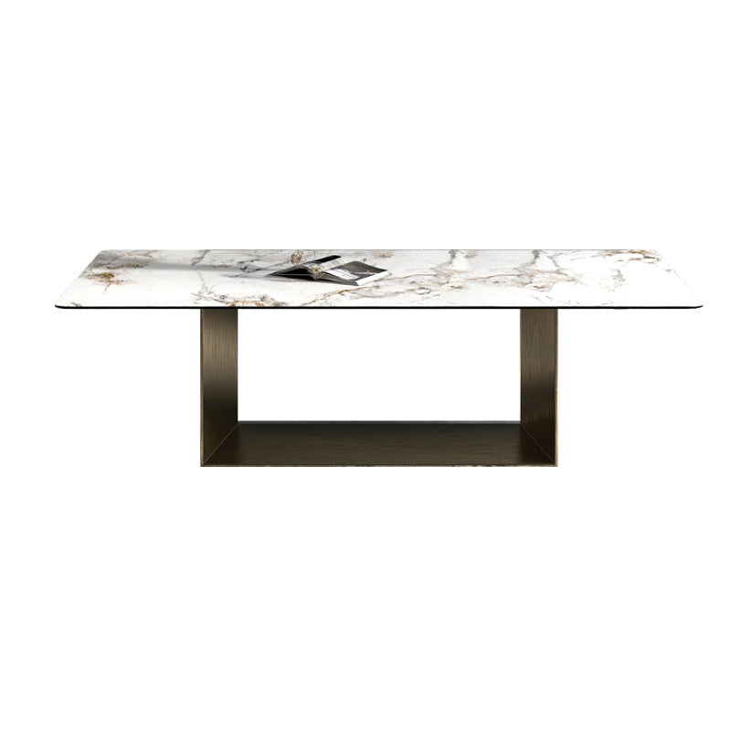 Designer Style Sintered Stone Dining Set Rectangle 1/2/3/6/7 Pieces Dining Room Table Set