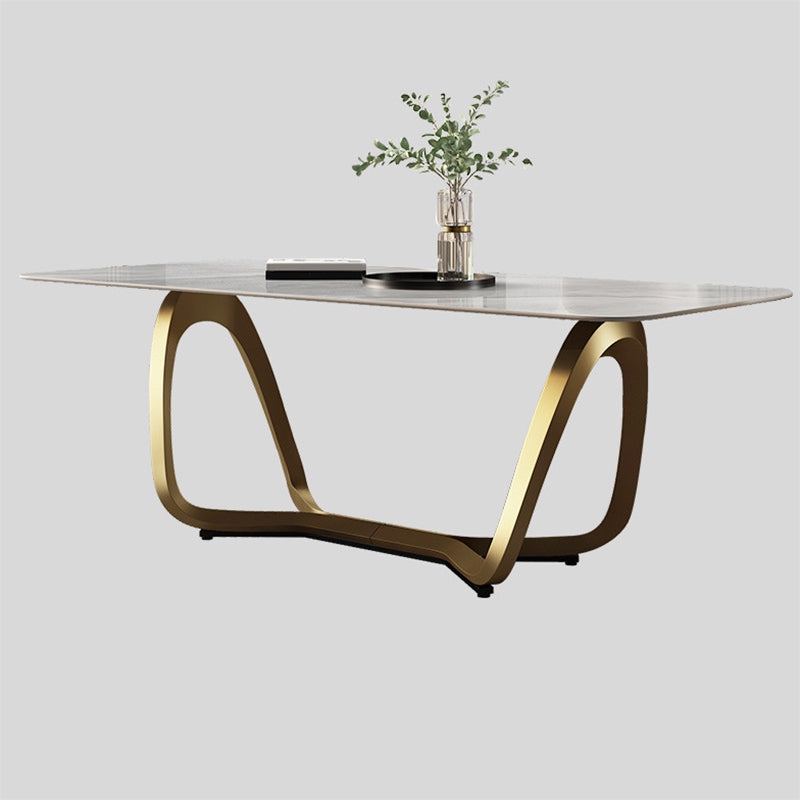 Luxury Sintered Stone Top Dining Set Rectangle 1/2/5/6/7 Pieces Dining Room Table Set