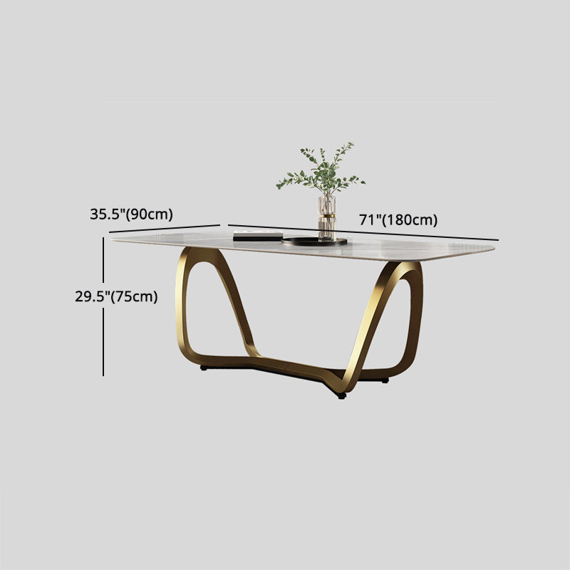 Luxury Sintered Stone Top Dining Set Rectangle 1/2/5/6/7 Pieces Dining Room Table Set