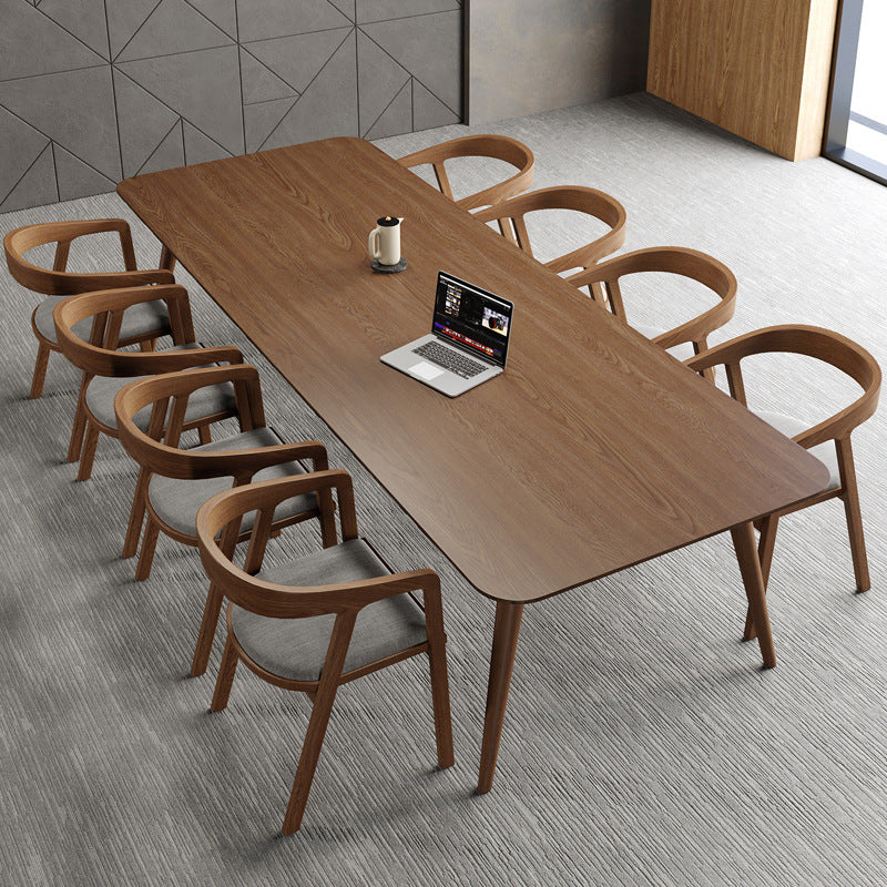 Pine Wood Top Dining Table Contemporary Dining Table with 4 Legs