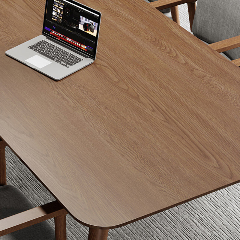 Pine Wood Top Dining Table Contemporary Dining Table with 4 Legs