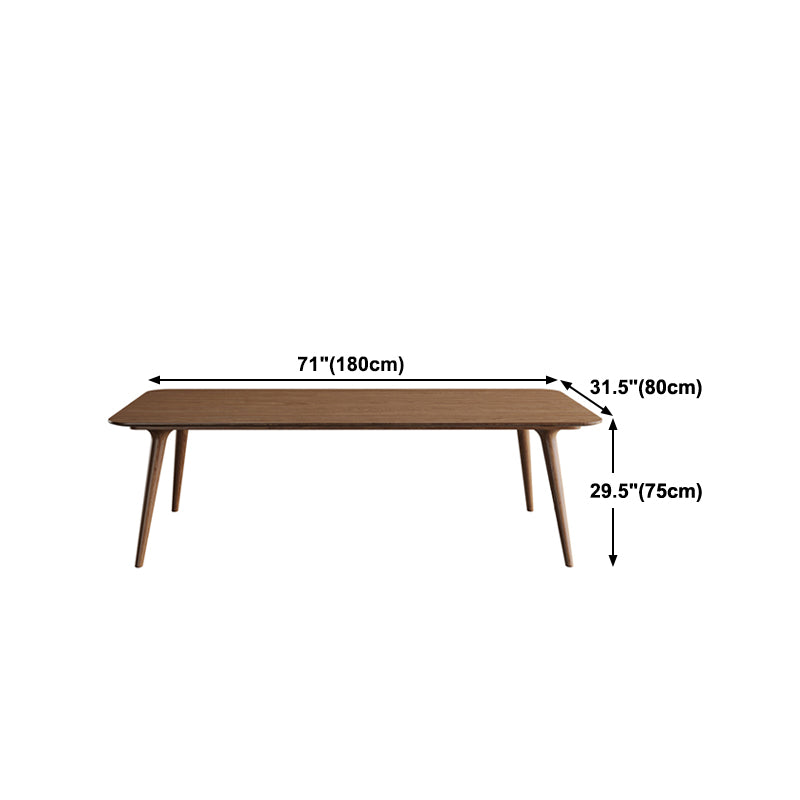 Pine Wood Top Dining Table Contemporary Dining Table with 4 Legs