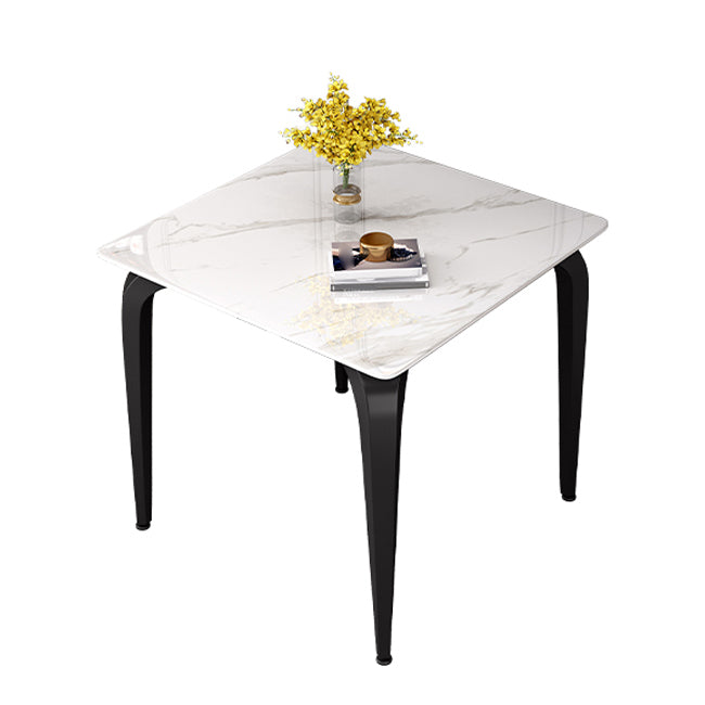 Industrial Sintered Stone Dining Table Metal Dining Table for Dining Room