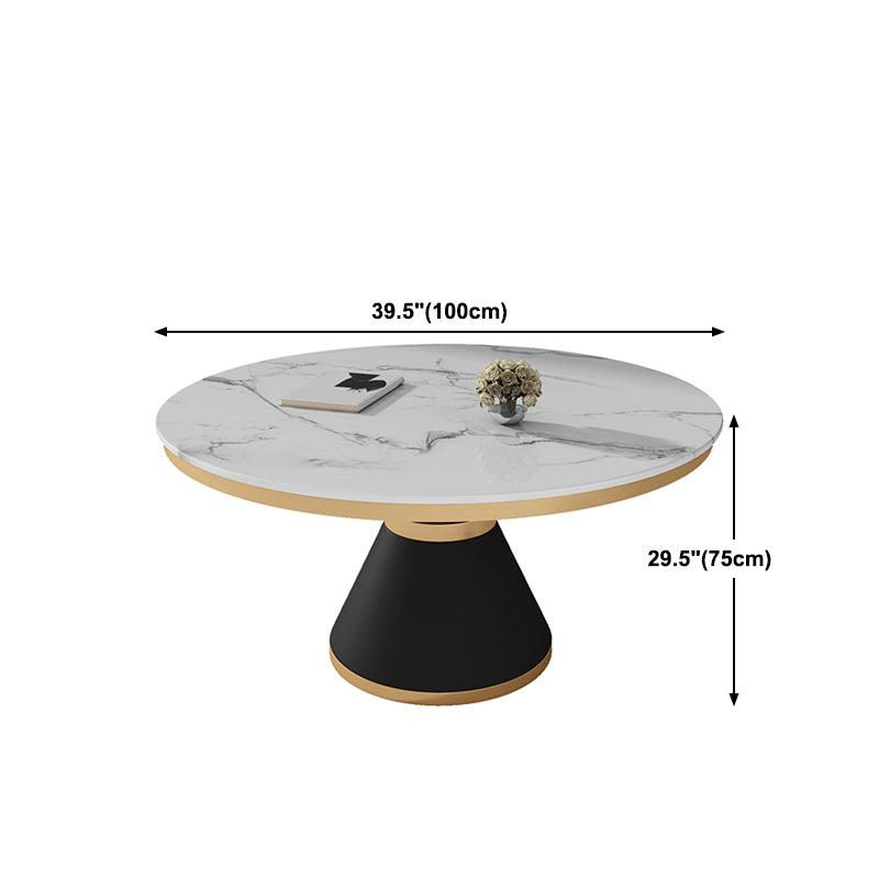 Black and White Dining Table Traditional Luxury Stone and Metal Dining Room Collection