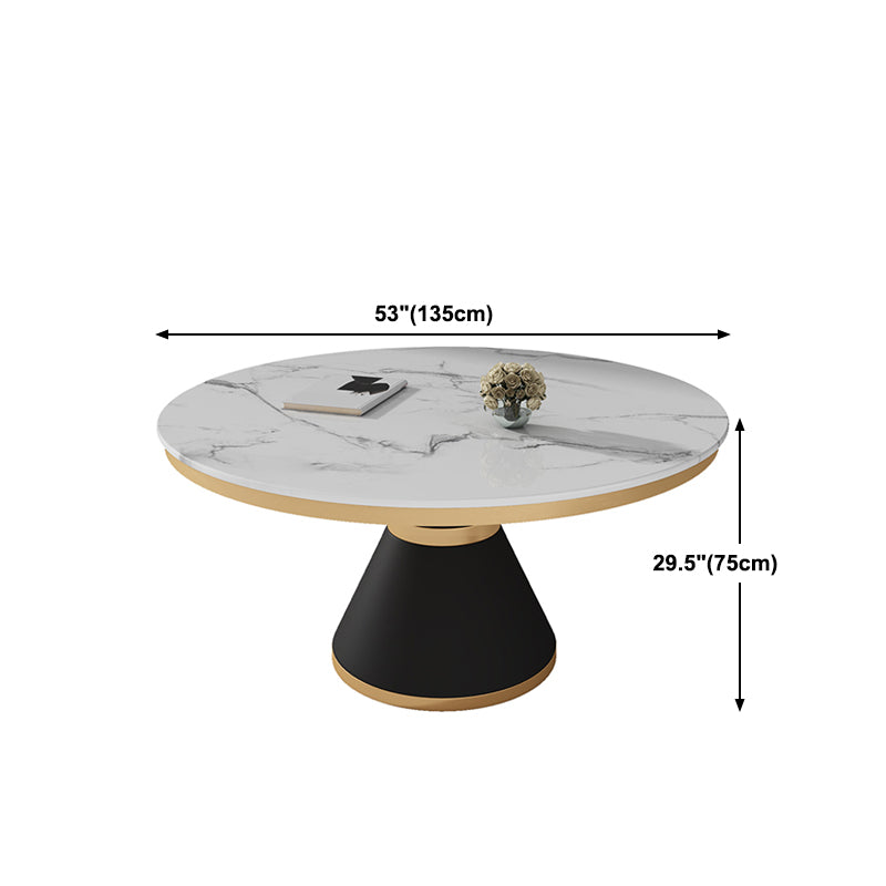 Black and White Dining Table Traditional Luxury Stone and Metal Dining Room Collection