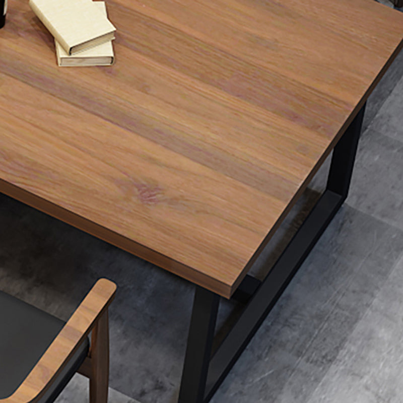 Industrial Solid Wood Table for Restaurant Dining Table with Trestle Base