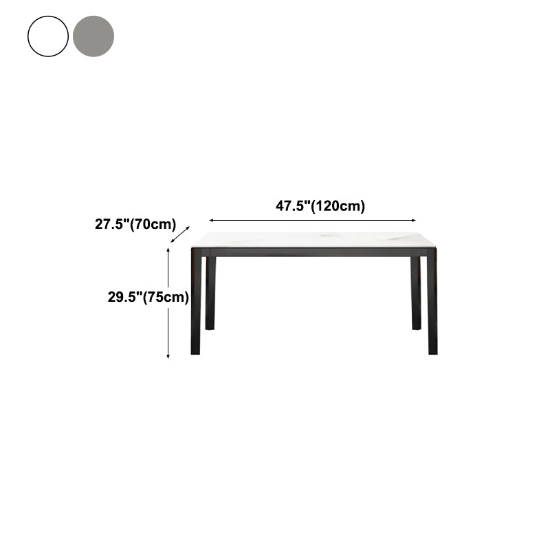 Medieval Modern Sintered Stone Dining Table Rectangle Indoor Table with 4 Legs