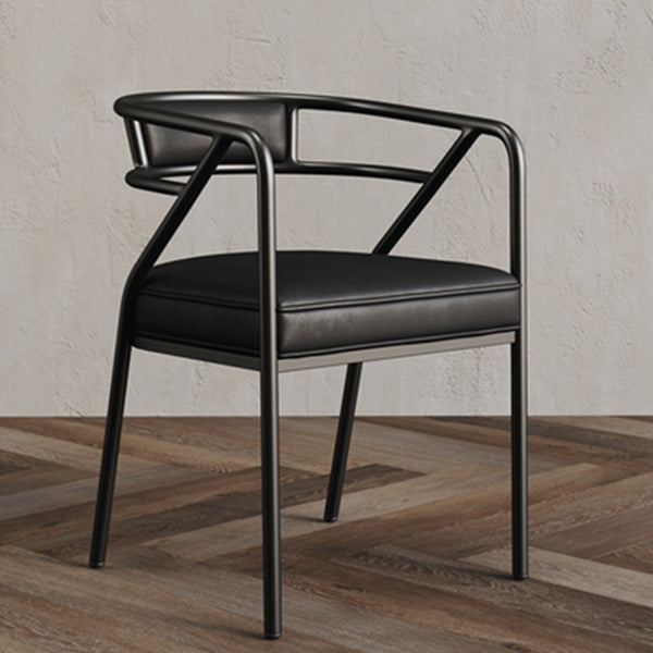 Glam Style Arm Chair Open Back Indoor Dining Chair for Dining Room