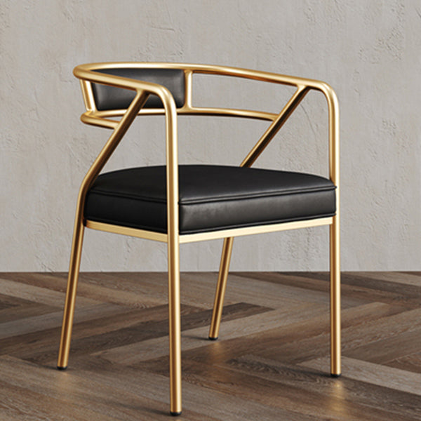 Glam Style Arm Chair Open Back Indoor Dining Chair for Dining Room