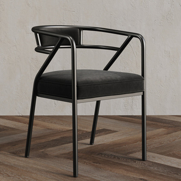 Glam Style Arm Chair Open Back Indoor Dining Chair for Dining Room