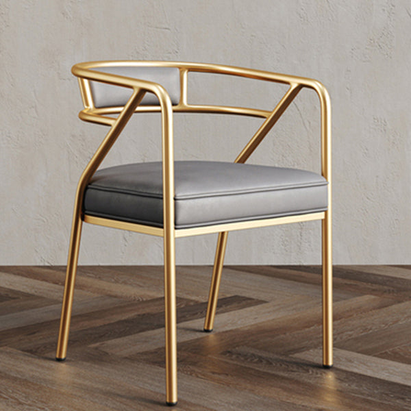 Glam Style Arm Chair Open Back Indoor Dining Chair for Dining Room
