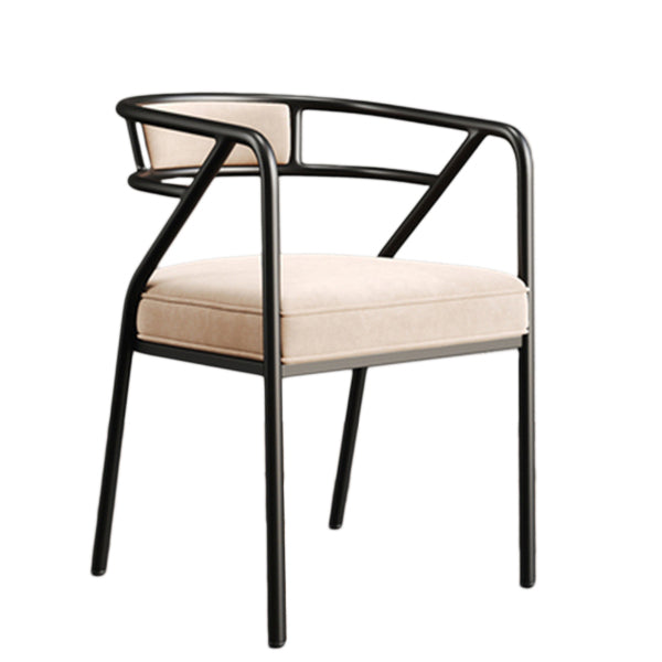 Glam Style Arm Chair Open Back Indoor Dining Chair for Dining Room