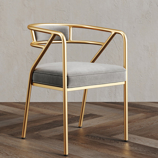 Glam Style Arm Chair Open Back Indoor Dining Chair for Dining Room