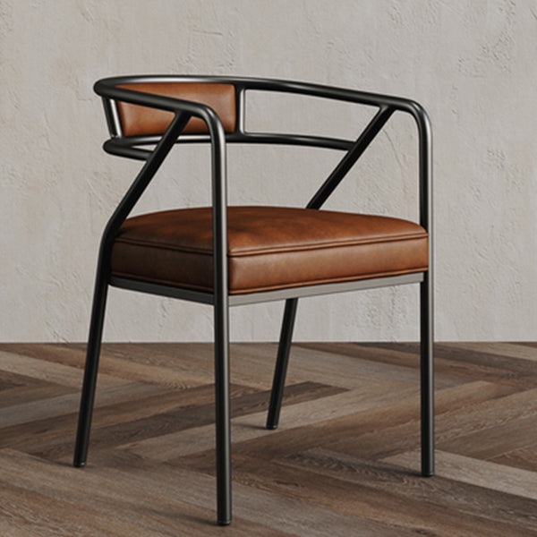 Glam Style Arm Chair Open Back Indoor Dining Chair for Dining Room