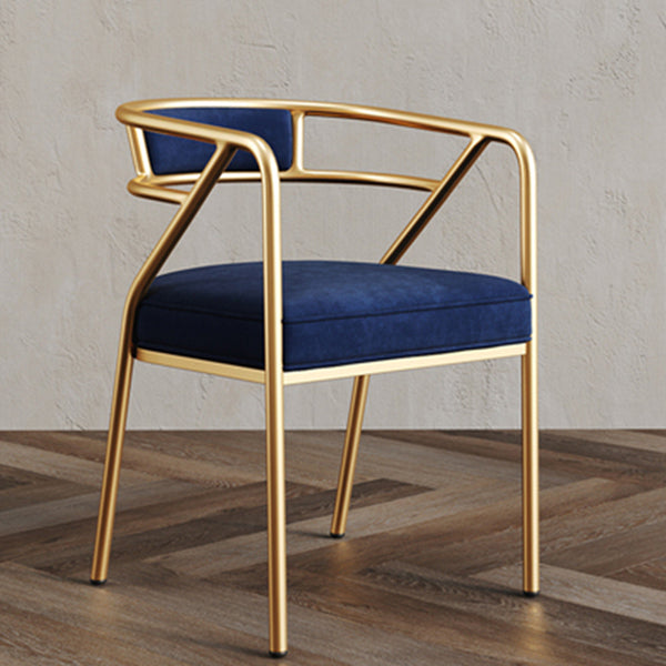 Glam Style Arm Chair Open Back Indoor Dining Chair for Dining Room