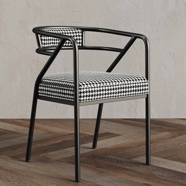 Glam Style Arm Chair Open Back Indoor Dining Chair for Dining Room