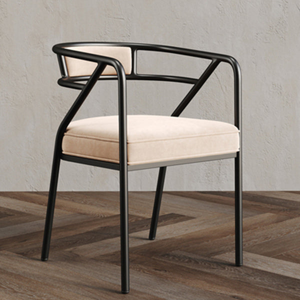 Glam Style Arm Chair Open Back Indoor Dining Chair for Dining Room