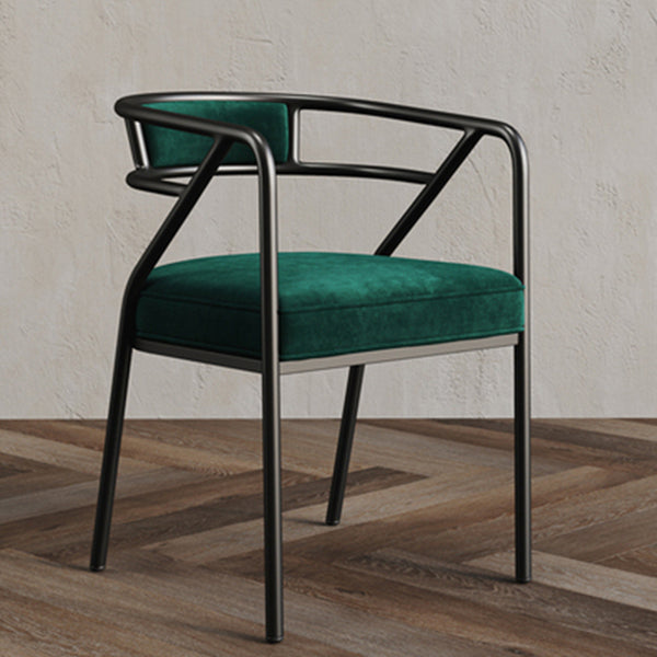 Glam Style Arm Chair Open Back Indoor Dining Chair for Dining Room