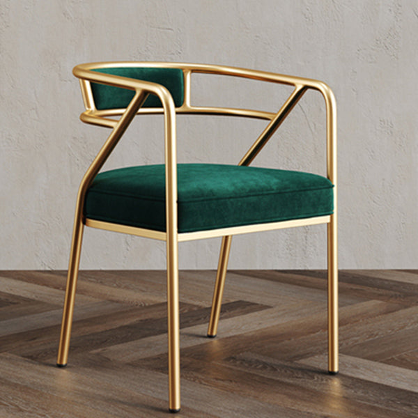 Glam Style Arm Chair Open Back Indoor Dining Chair for Dining Room