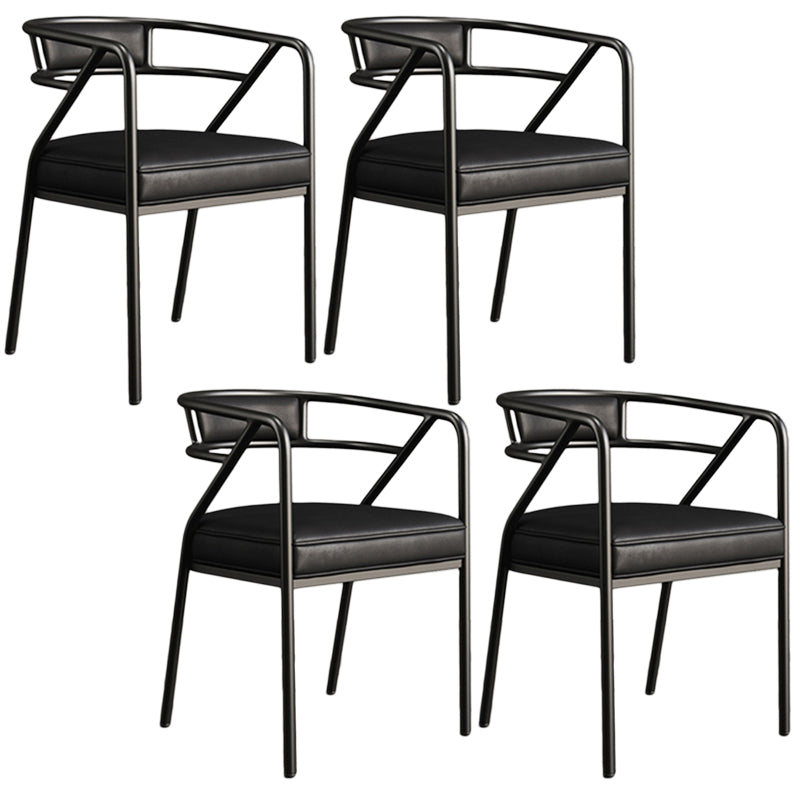 Glam Style Arm Chair Open Back Indoor Dining Chair for Dining Room