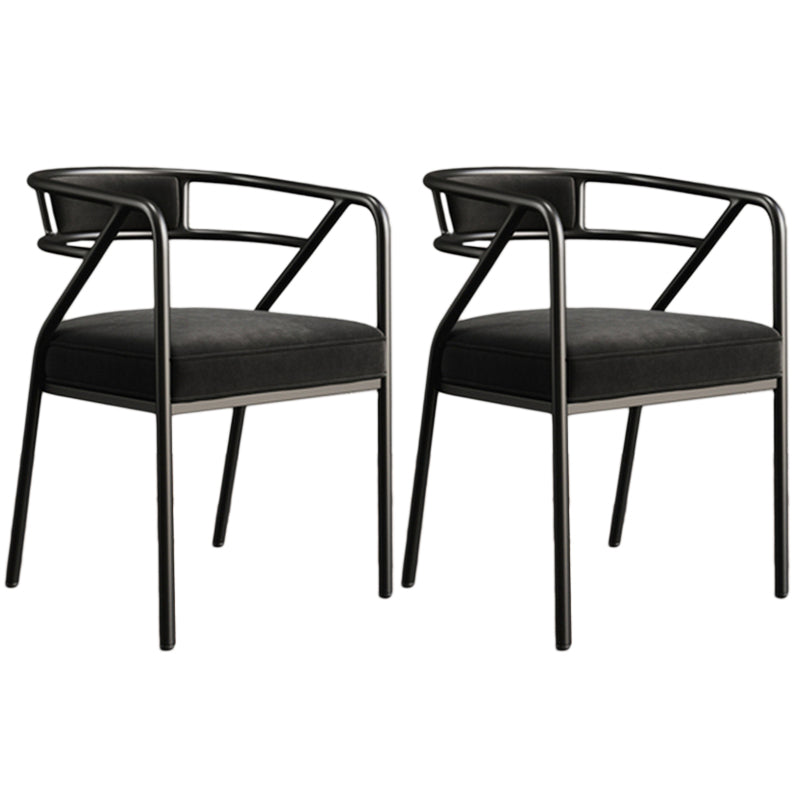 Glam Style Arm Chair Open Back Indoor Dining Chair for Dining Room