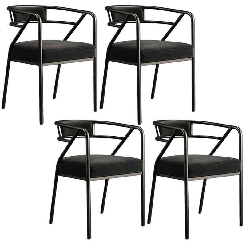 Glam Style Arm Chair Open Back Indoor Dining Chair for Dining Room