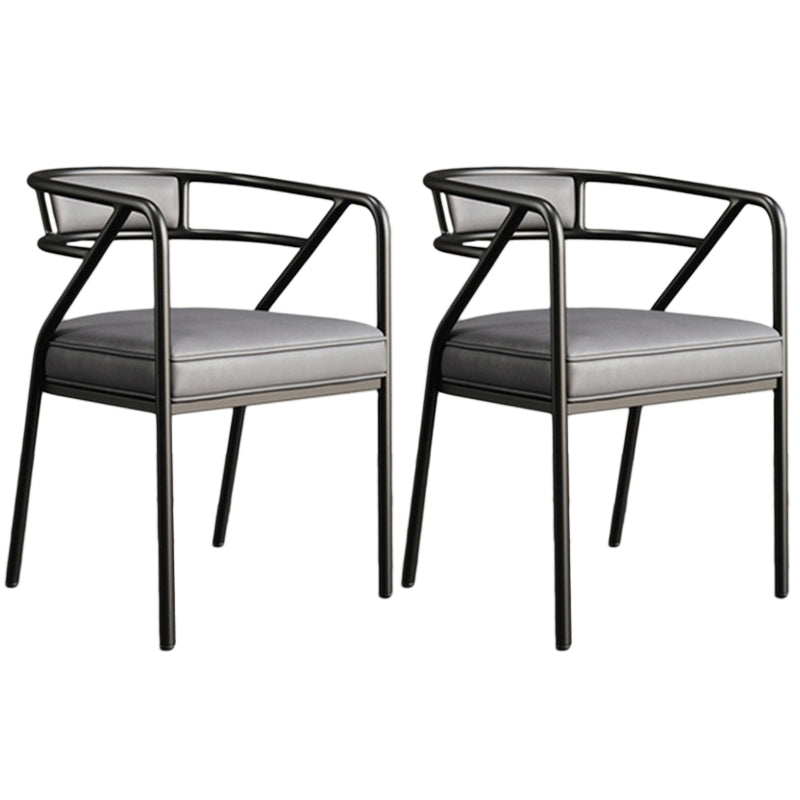 Glam Style Arm Chair Open Back Indoor Dining Chair for Dining Room