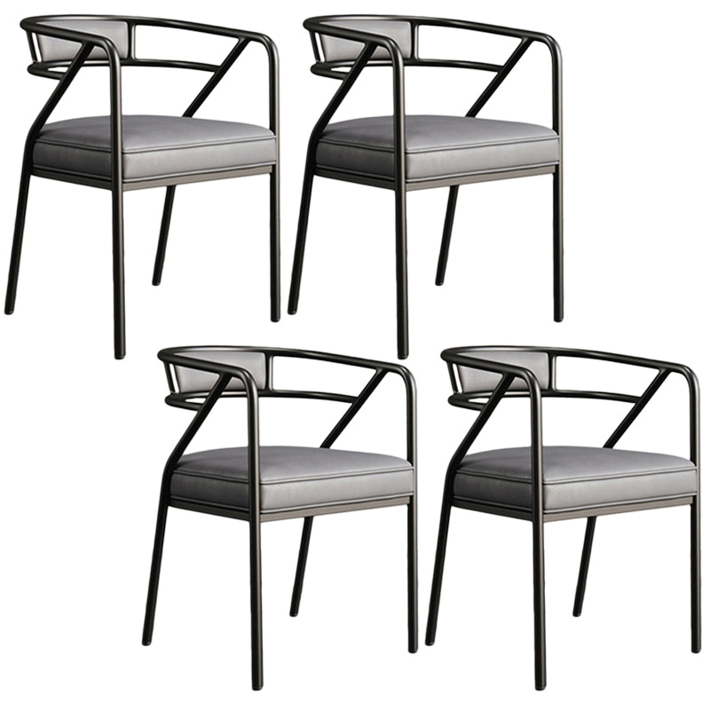 Glam Style Arm Chair Open Back Indoor Dining Chair for Dining Room