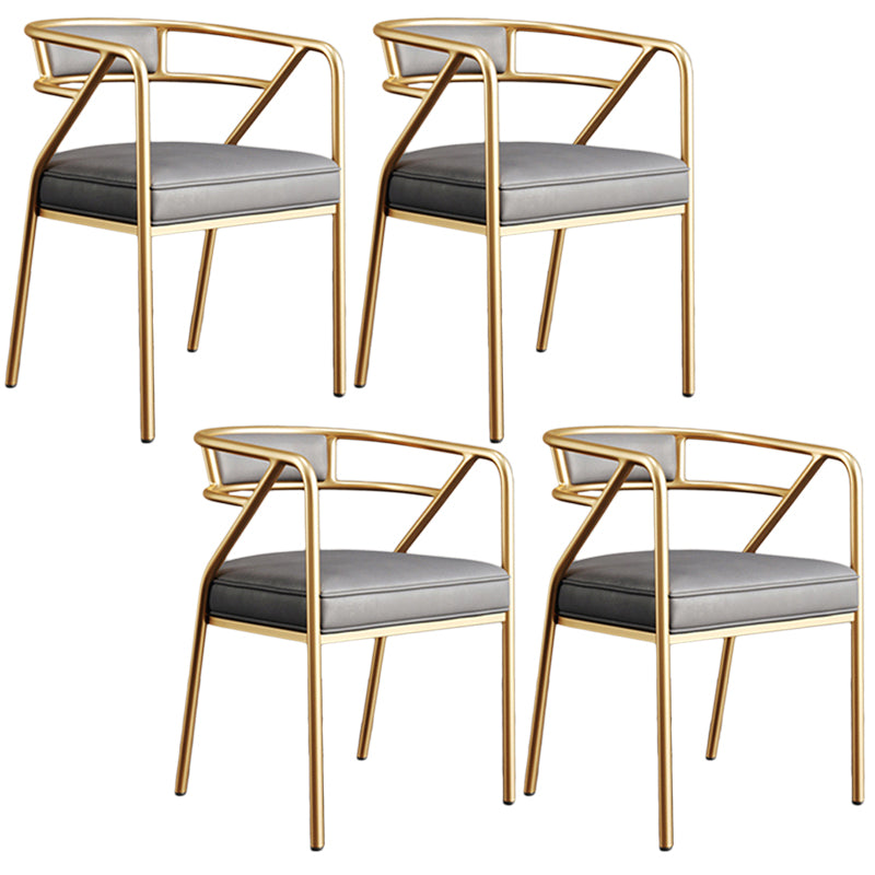 Glam Style Arm Chair Open Back Indoor Dining Chair for Dining Room