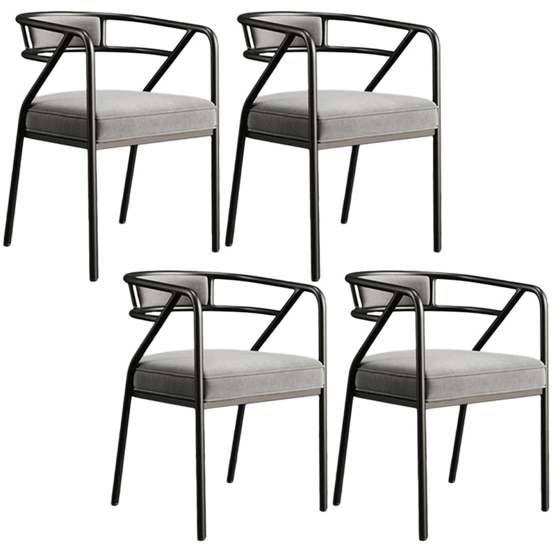 Glam Style Arm Chair Open Back Indoor Dining Chair for Dining Room