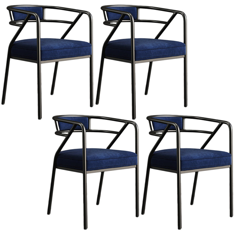 Glam Style Arm Chair Open Back Indoor Dining Chair for Dining Room