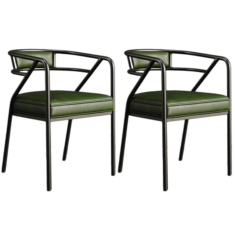 Glam Style Arm Chair Open Back Indoor Dining Chair for Dining Room