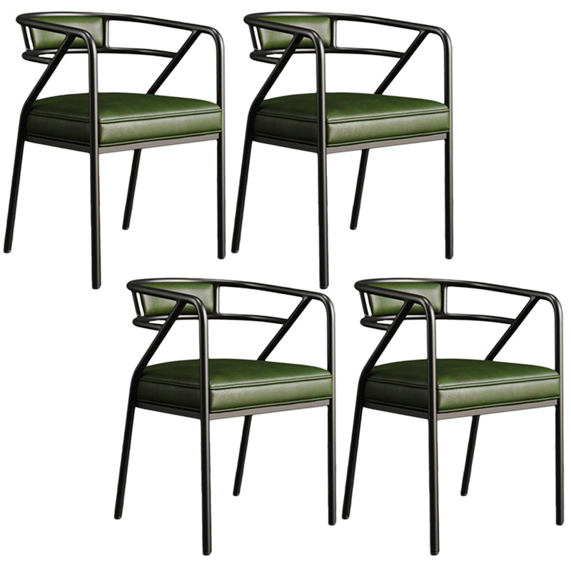 Glam Style Arm Chair Open Back Indoor Dining Chair for Dining Room