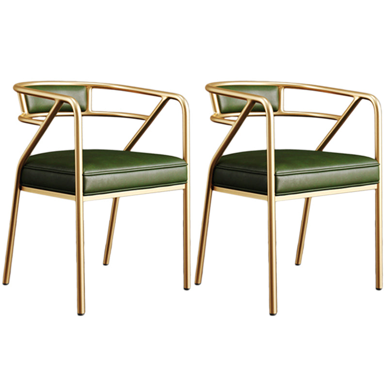 Glam Style Arm Chair Open Back Indoor Dining Chair for Dining Room
