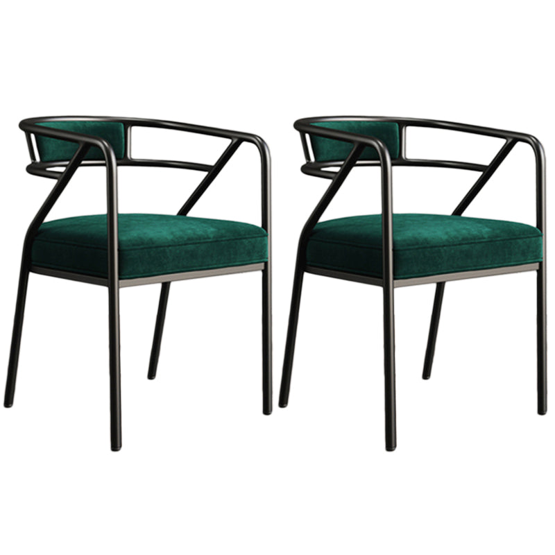 Glam Style Arm Chair Open Back Indoor Dining Chair for Dining Room
