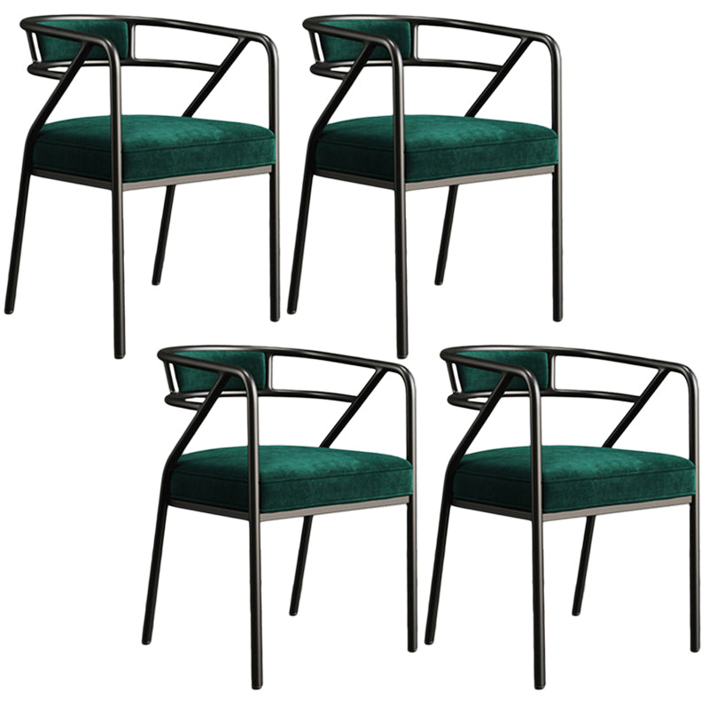 Glam Style Arm Chair Open Back Indoor Dining Chair for Dining Room