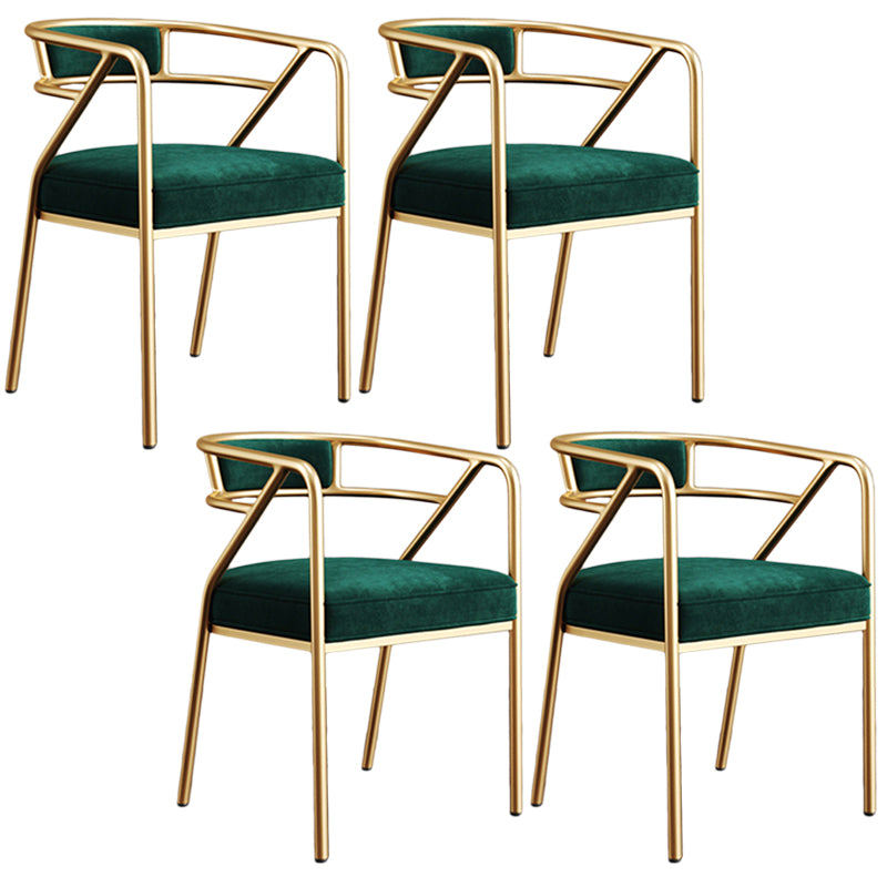 Glam Style Arm Chair Open Back Indoor Dining Chair for Dining Room