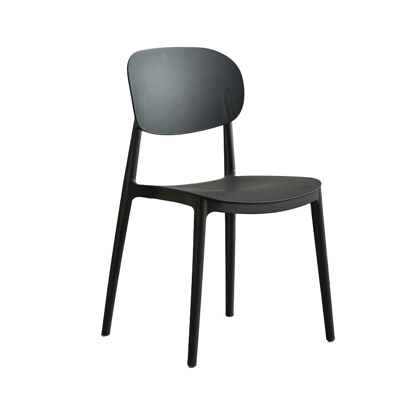 Plastic Scandinavian Armless Chair Open Back Indoor-Outdoor Chair