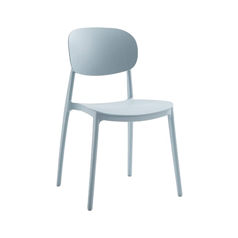 Plastic Scandinavian Armless Chair Open Back Indoor-Outdoor Chair
