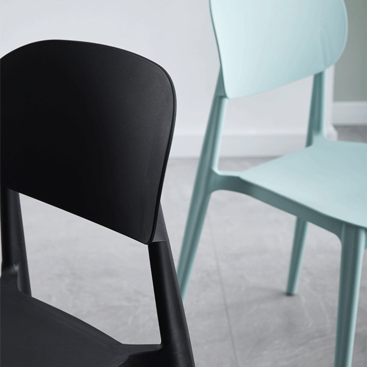 Plastic Scandinavian Armless Chair Open Back Indoor-Outdoor Chair