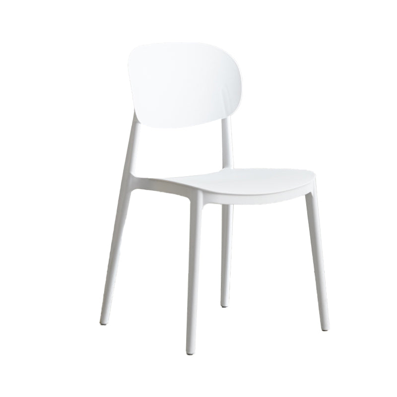 Plastic Scandinavian Armless Chair Open Back Indoor-Outdoor Chair