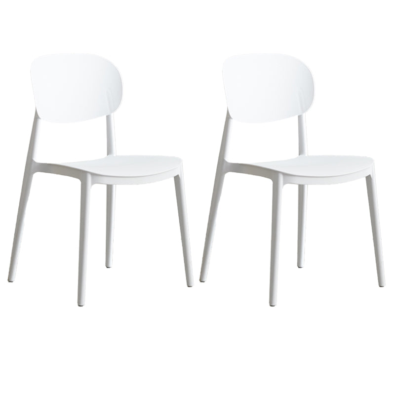 Plastic Scandinavian Armless Chair Open Back Indoor-Outdoor Chair