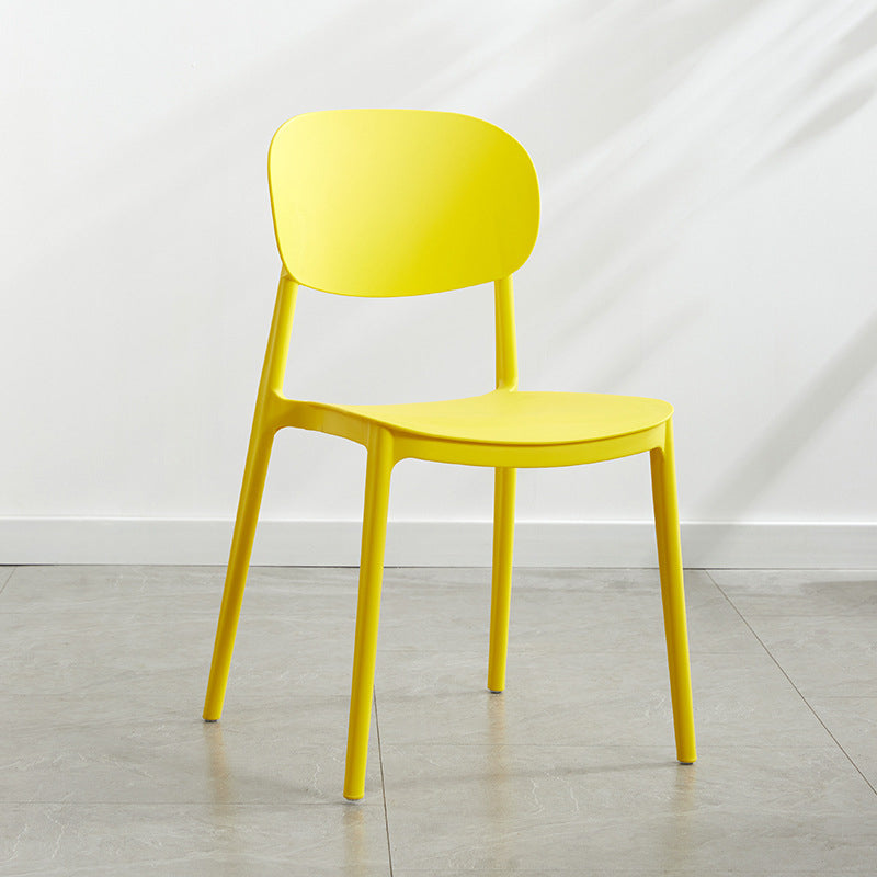 Plastic Scandinavian Armless Chair Open Back Indoor-Outdoor Chair