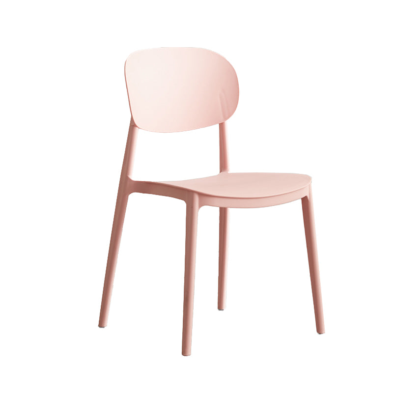 Plastic Scandinavian Armless Chair Open Back Indoor-Outdoor Chair