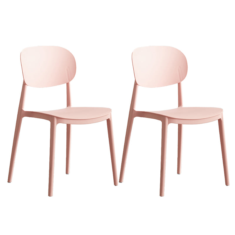 Plastic Scandinavian Armless Chair Open Back Indoor-Outdoor Chair