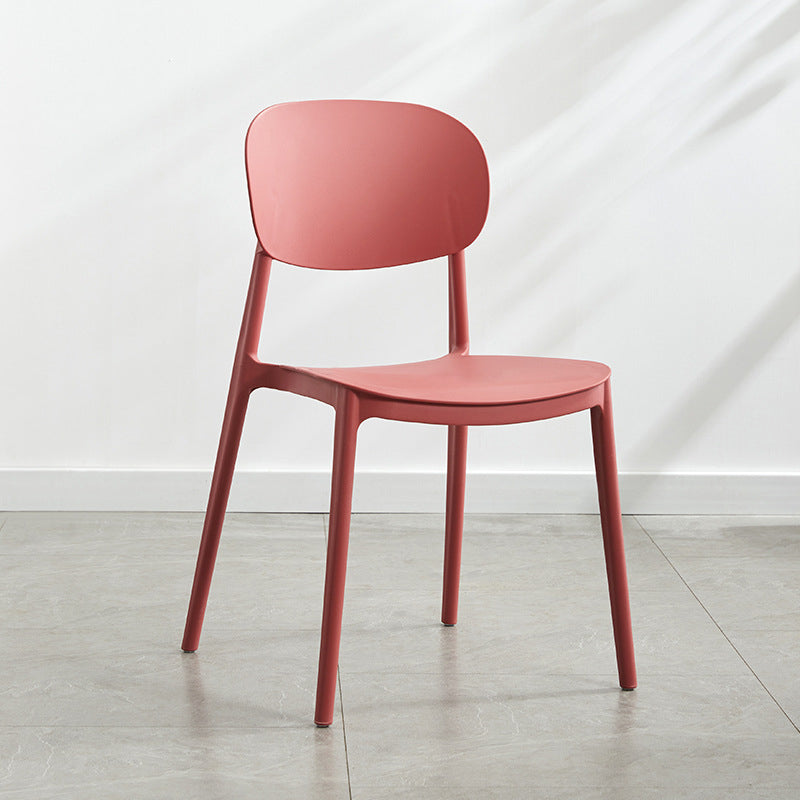 Plastic Scandinavian Armless Chair Open Back Indoor-Outdoor Chair