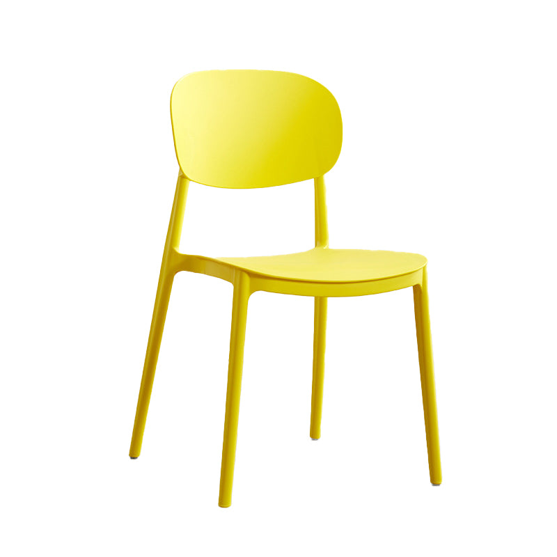 Plastic Scandinavian Armless Chair Open Back Indoor-Outdoor Chair