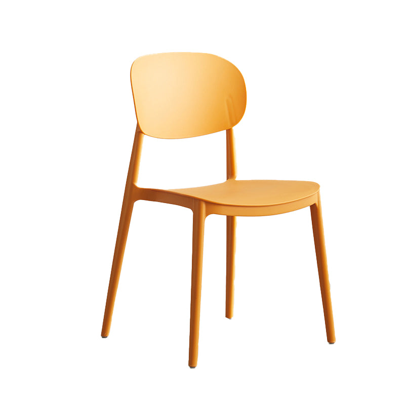 Plastic Scandinavian Armless Chair Open Back Indoor-Outdoor Chair