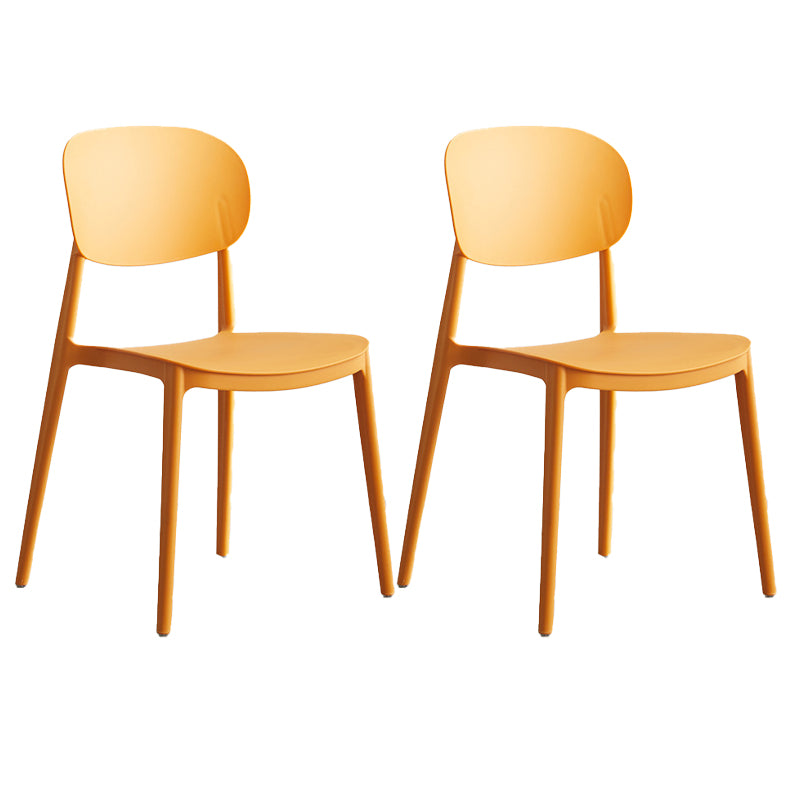 Plastic Scandinavian Armless Chair Open Back Indoor-Outdoor Chair