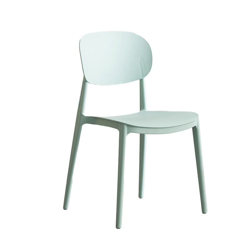 Plastic Scandinavian Armless Chair Open Back Indoor-Outdoor Chair